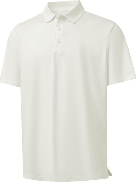 Other - Men B- Cream Dry Fit Polo Shirt Color Block Chest Print Moisture Wick